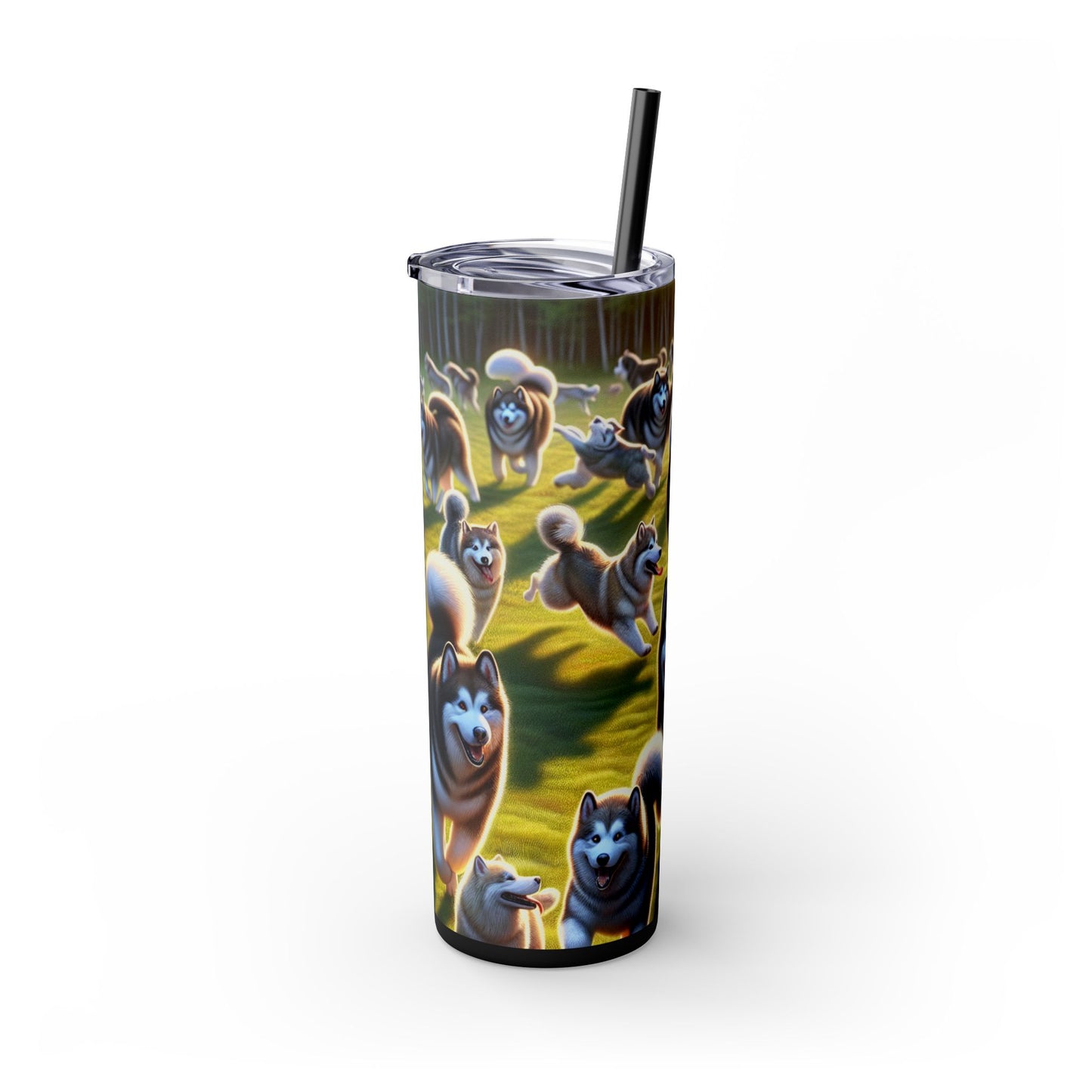 Alaskan Malamute Tumbler with Straw, 20oz