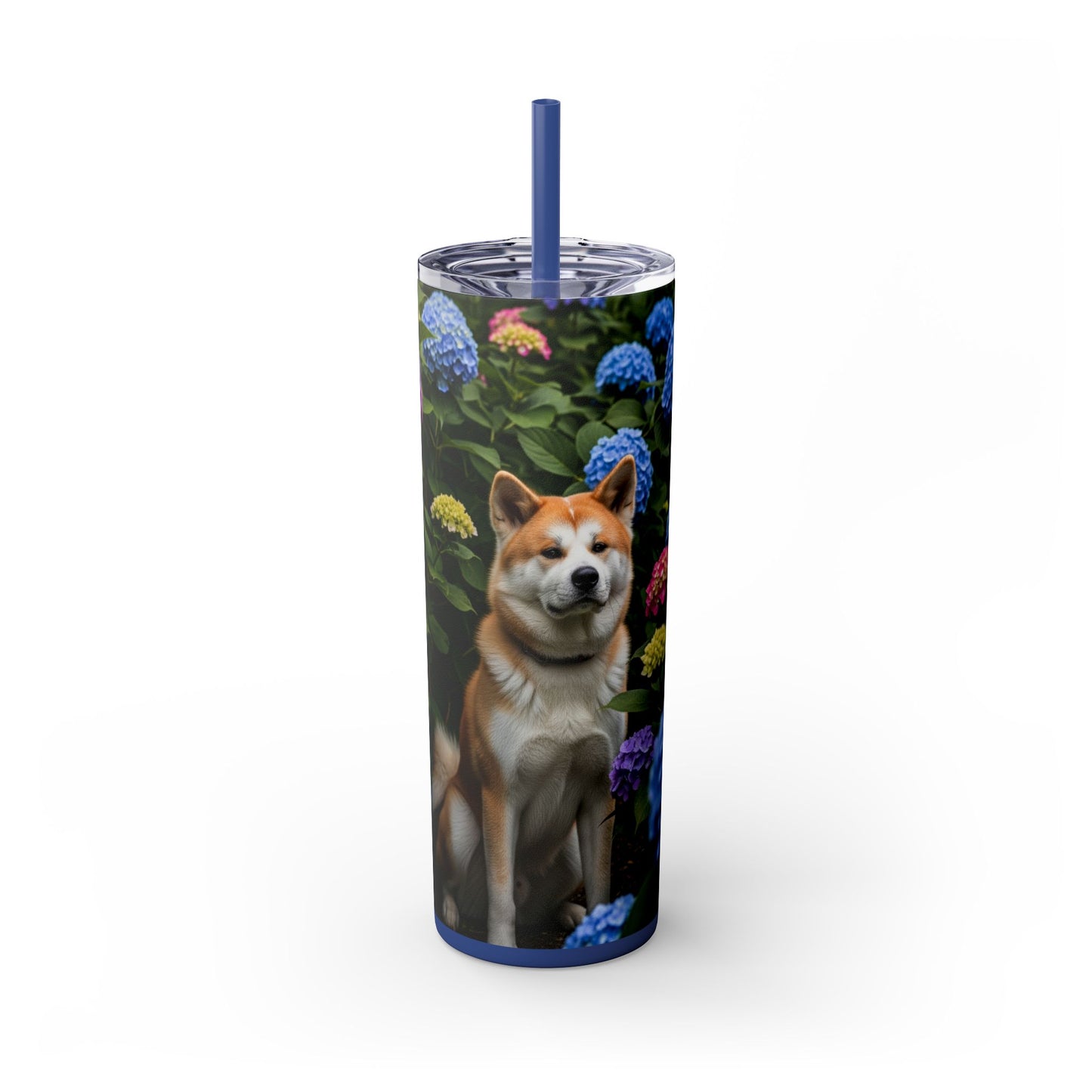 Akita Skinny Tumbler with Straw, 20oz