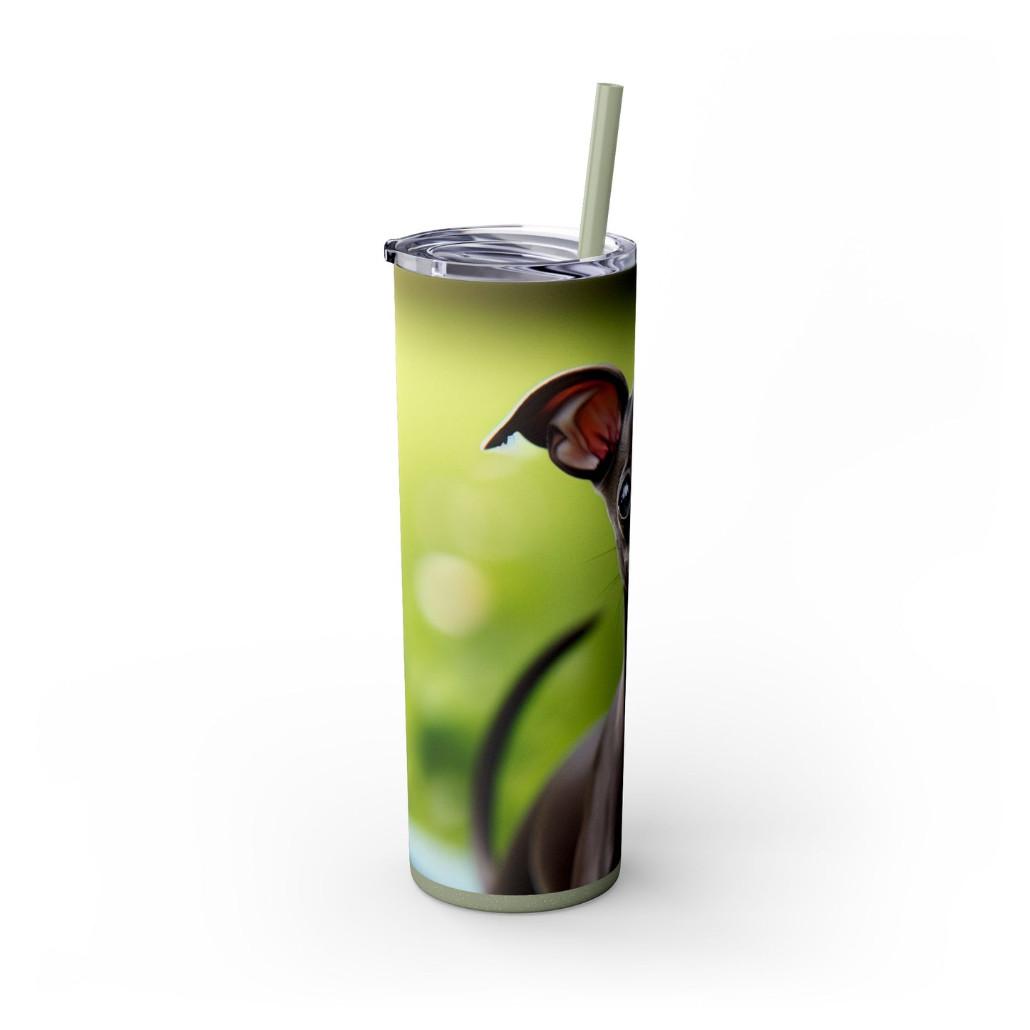 Italian Greyhound Tumbler with Straw, 20oz
