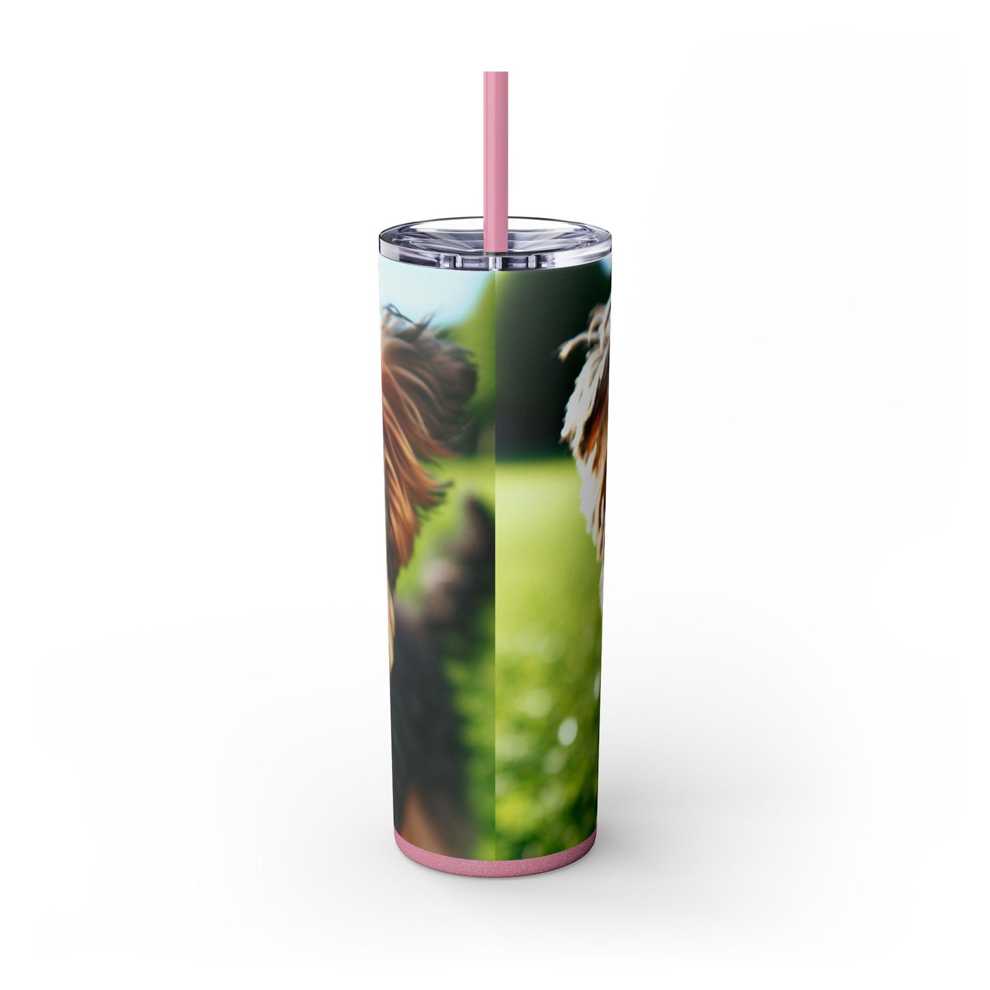 Yorkiepoo Tumbler with Straw, 20oz