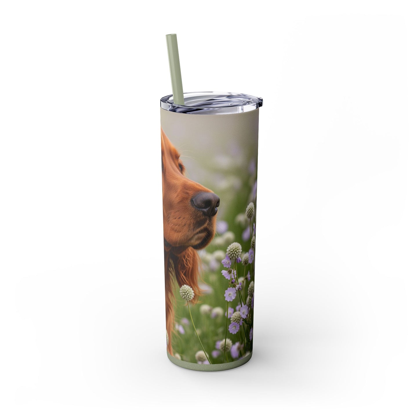 Sussex Spaniel Skinny Tumbler with Straw, 20oz