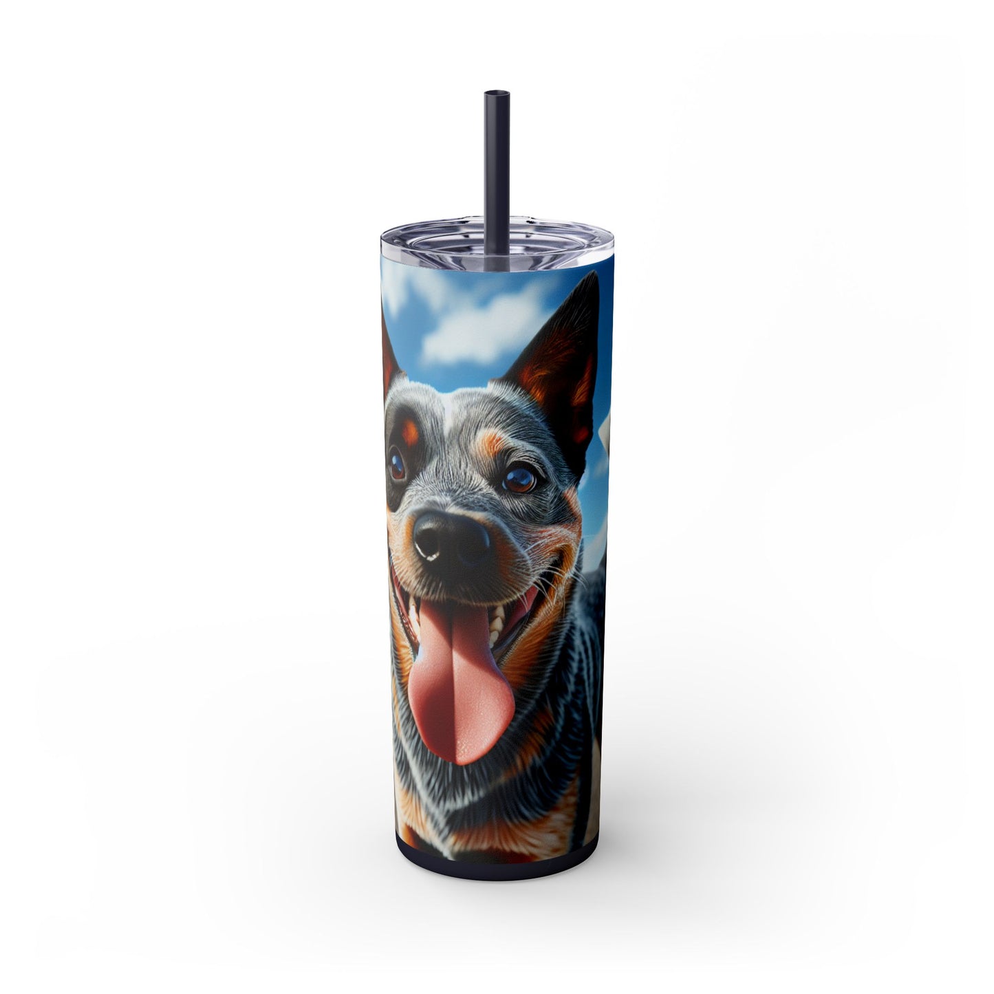 Australian Stumpy Tail Cattle Dog Tumbler with Straw, 20oz