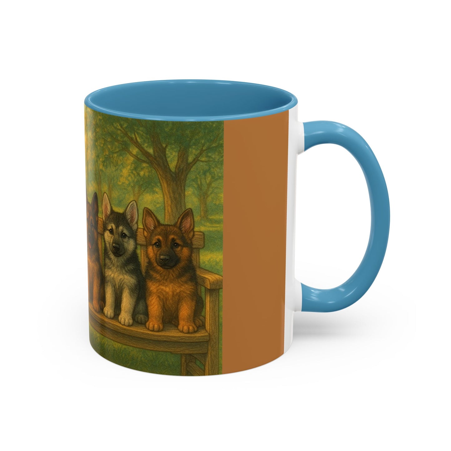 German Shepherd puppies Accent Coffee Mug - Perfect Gift for Dog Lovers