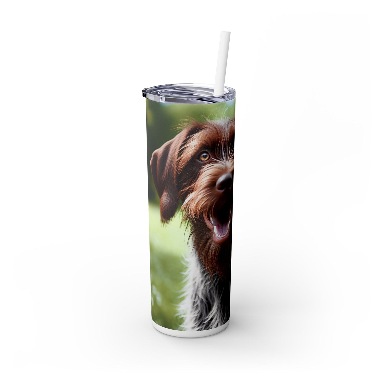 Wirehaired Slovakian Pointer Skinny Tumbler with Straw, 20oz