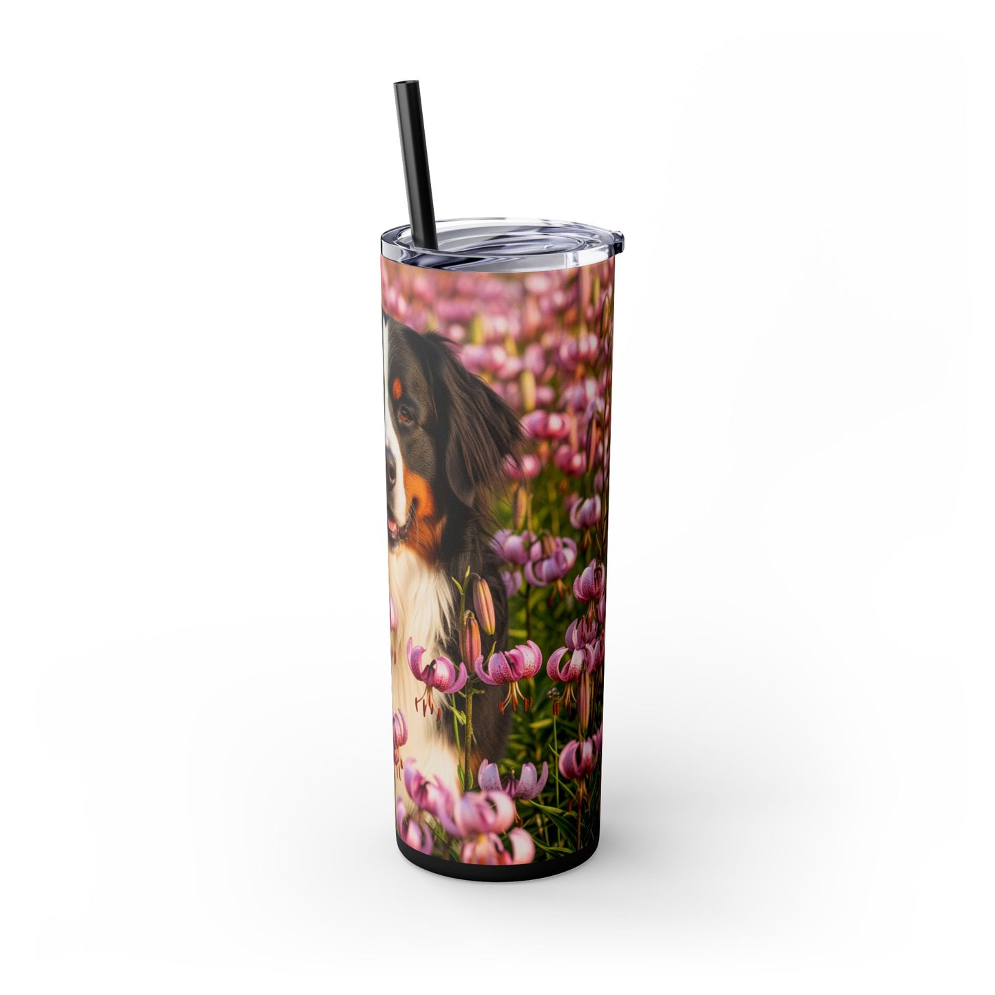 Bernese Mountain Dog Tumbler with Straw, 20oz