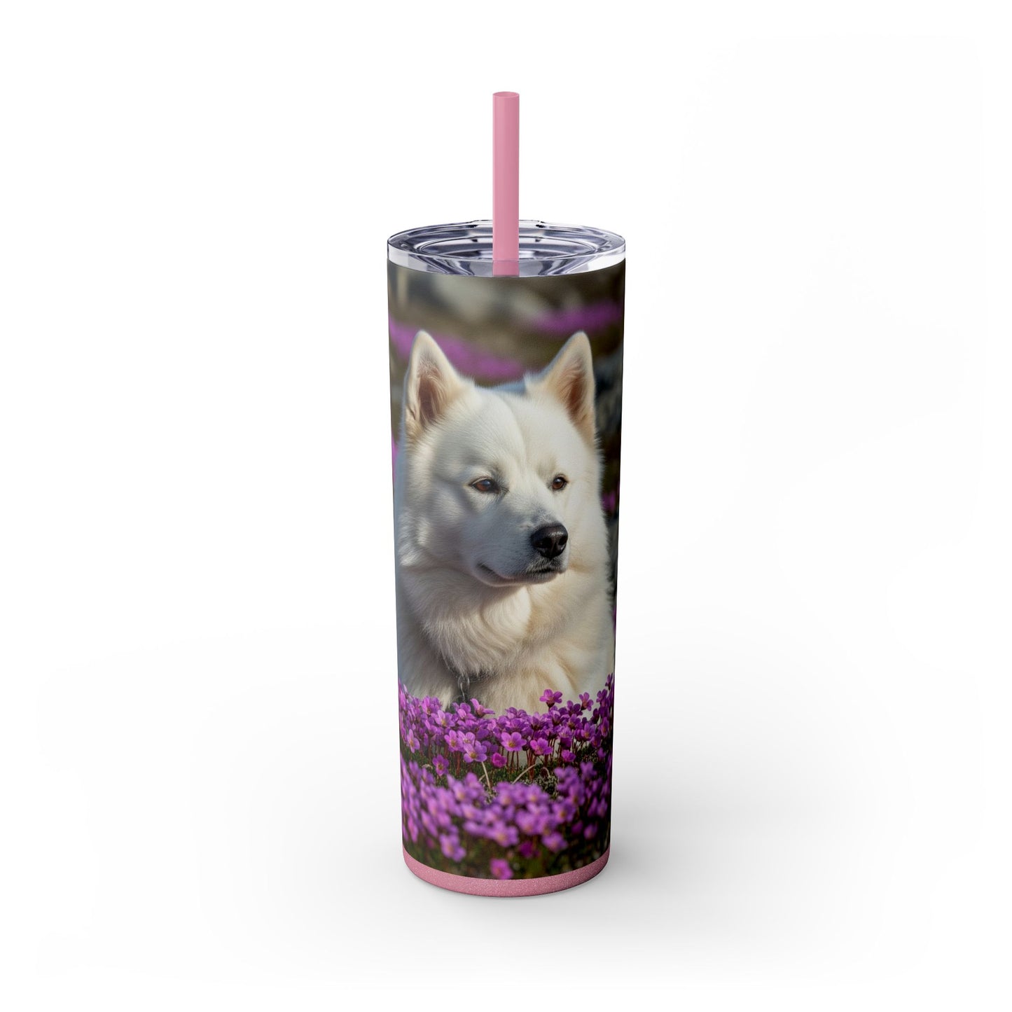Canadian Eskimo Dog Tumbler with Straw, 20oz