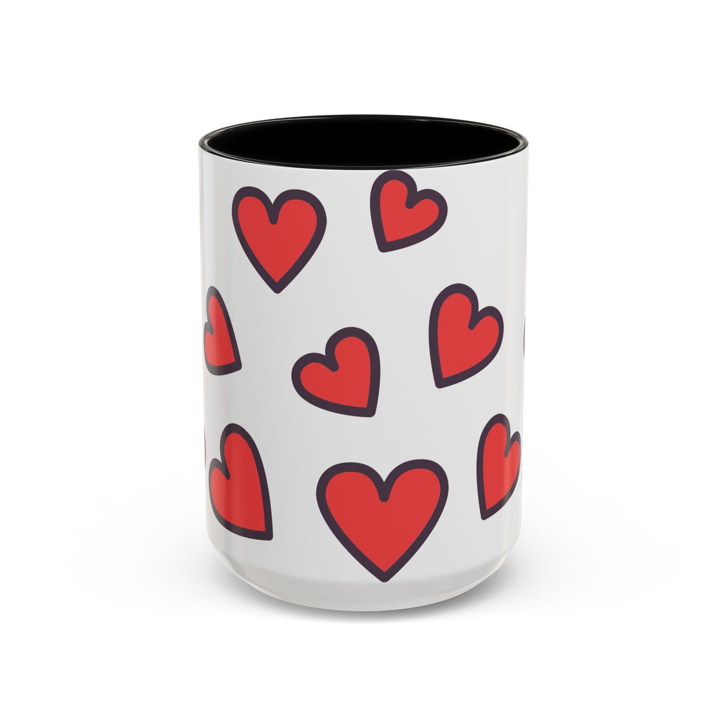 Hearts Accent Coffee Mug - Perfect Gift for Dog Lovers