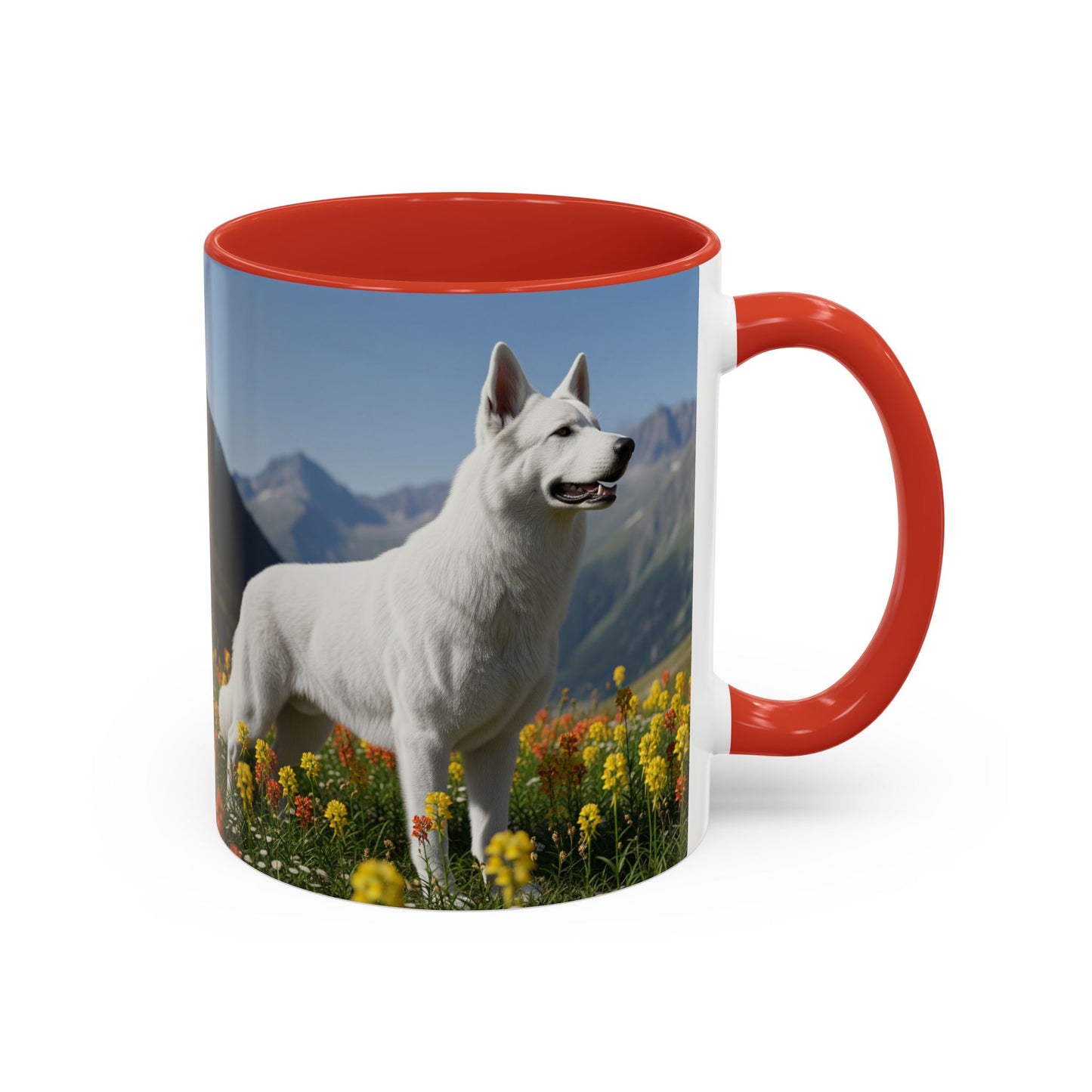 White Swiss Shepherd Dog Accent Coffee Mug - Perfect Gift for Dog Lovers