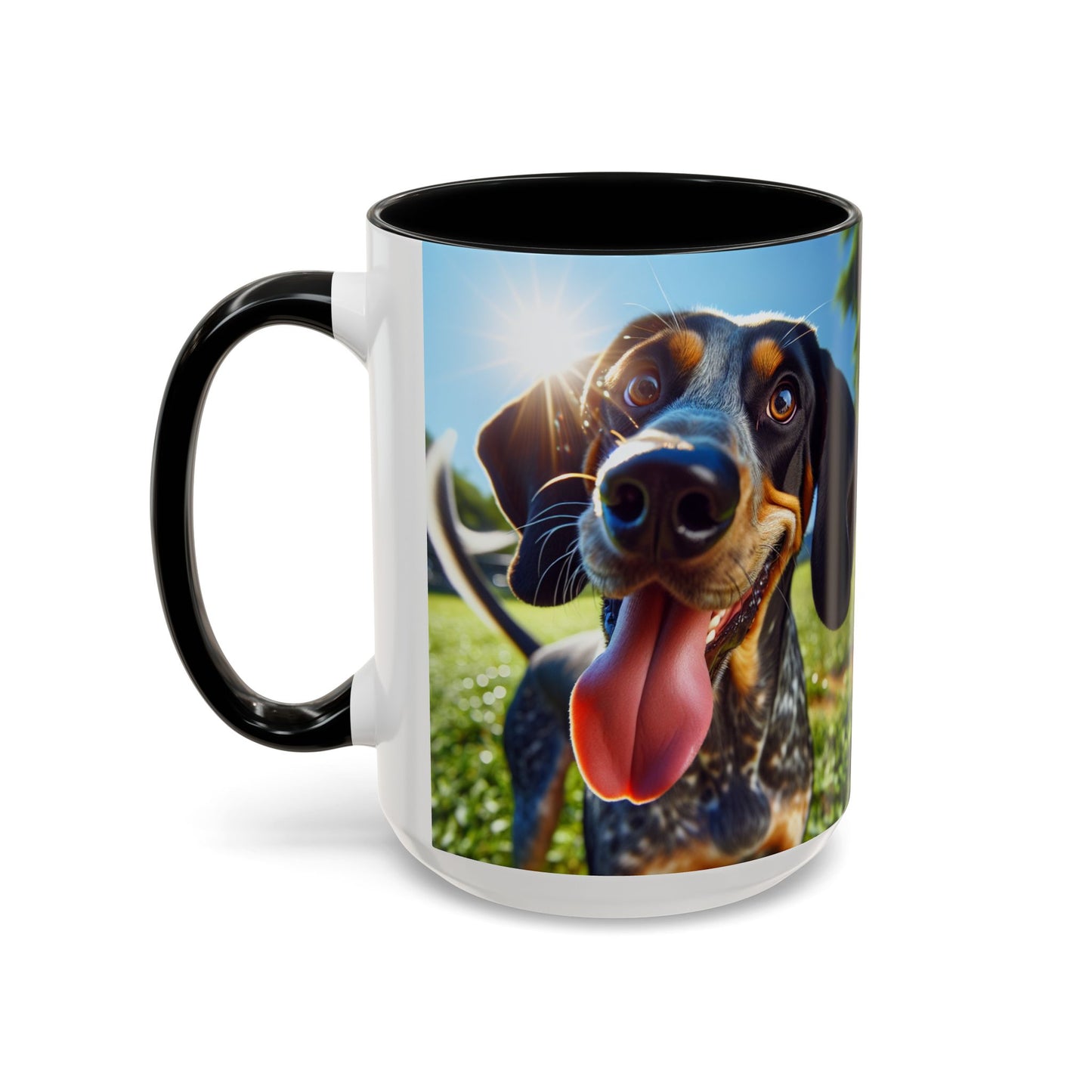 Bluetick Coonhound Accent Coffee Mug - Perfect Gift for Dog Lovers