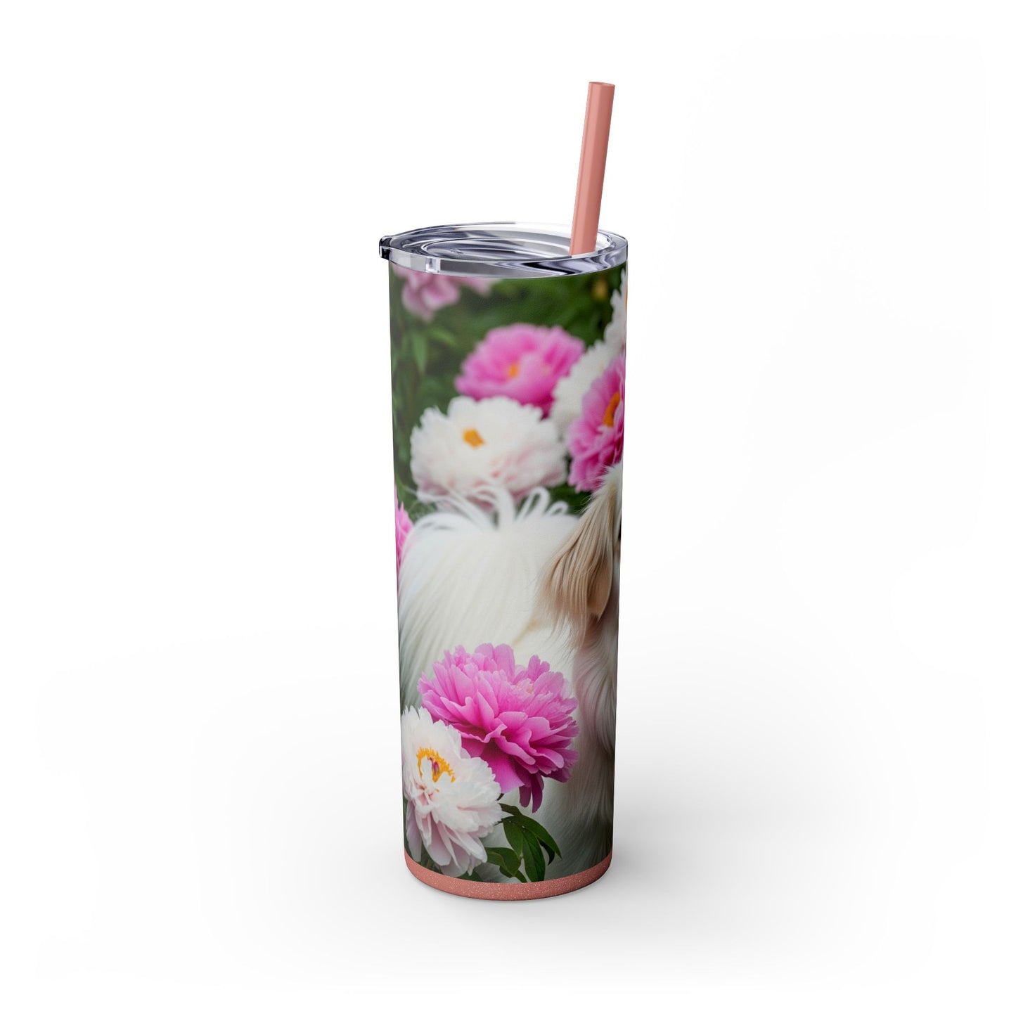 Tibetan Spaniel Tumbler with Straw, 20oz