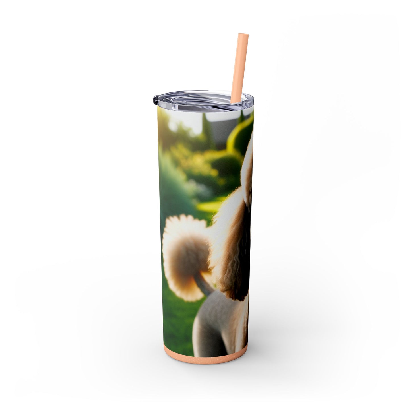 Standard Poodle Skinny Tumbler with Straw, 20oz