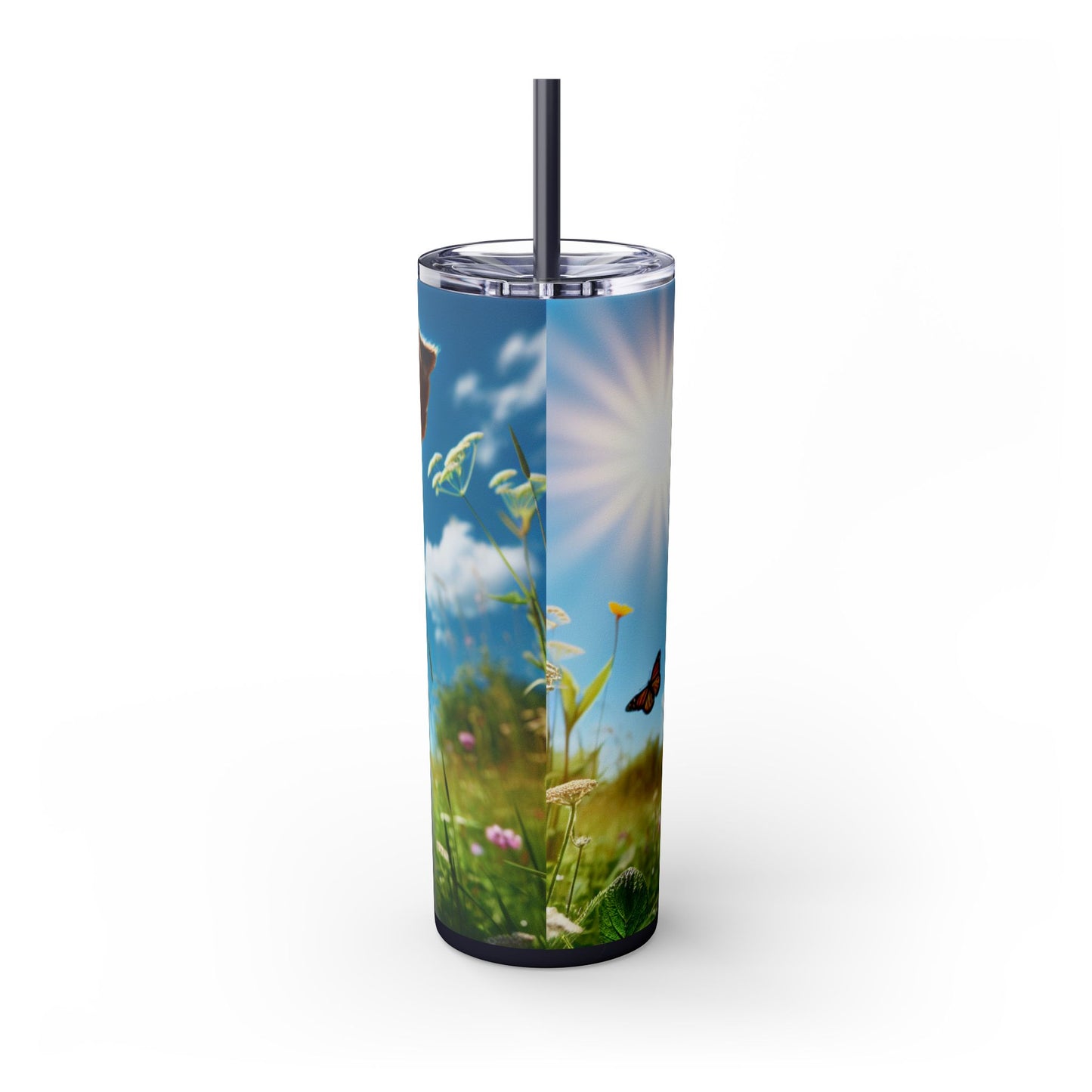 Fox Terrier Tumbler with Straw, 20oz