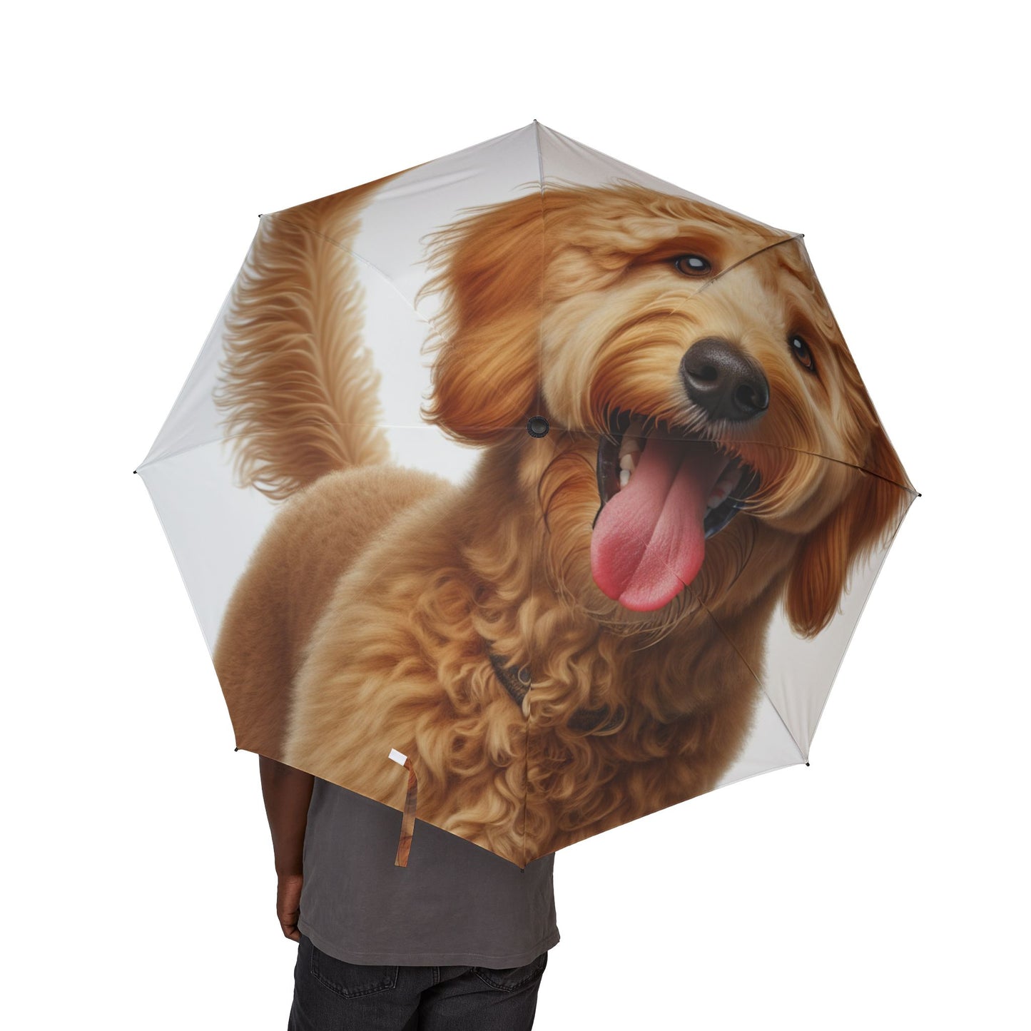 Goldendoodle Semi-Automatic Foldable Umbrella