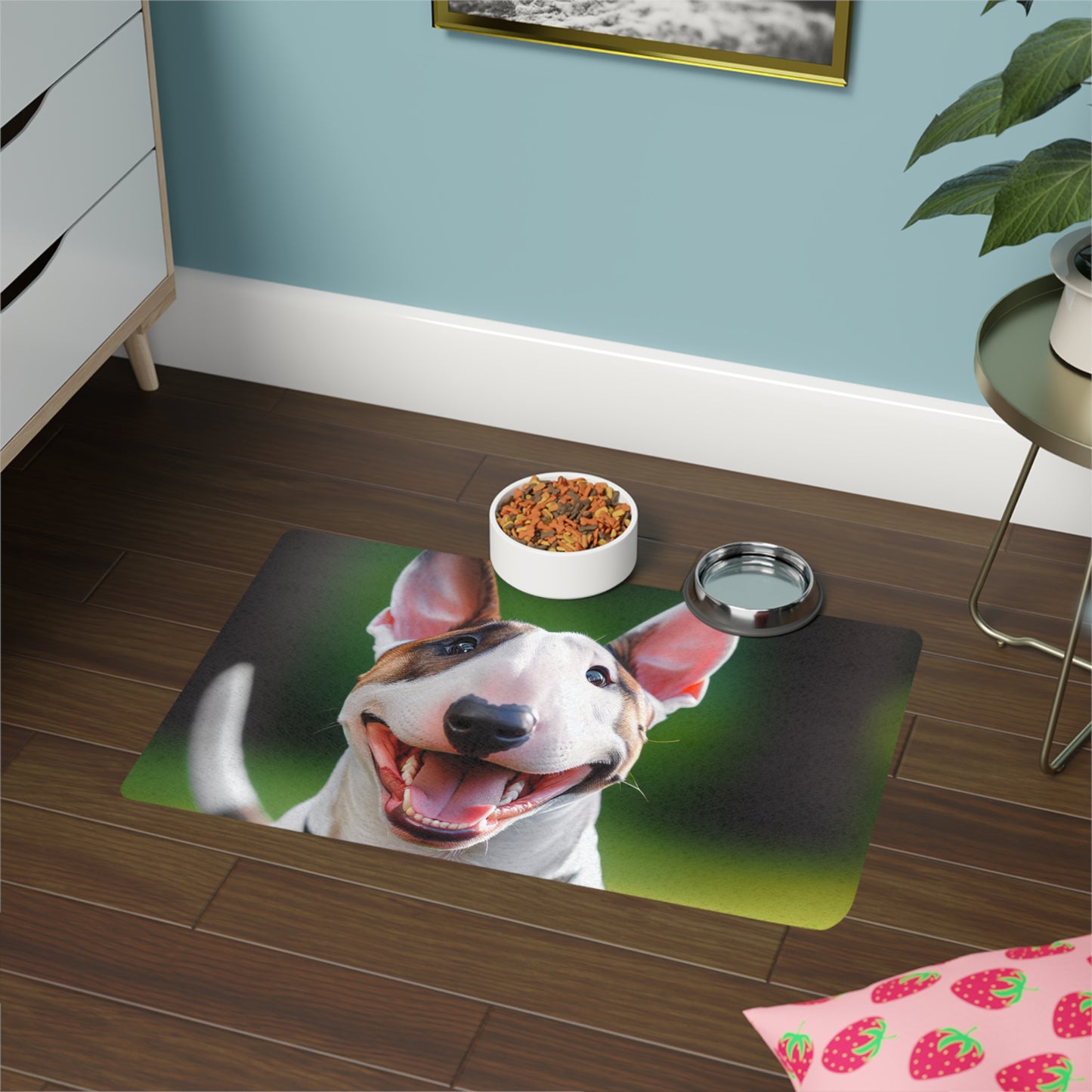 Pet Food Mat (12x18) - Bull Terrier