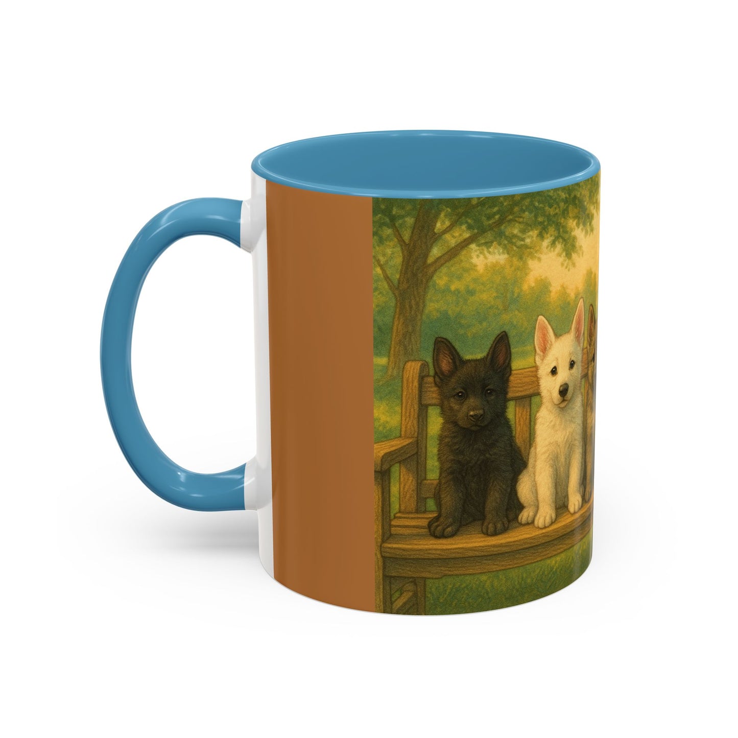 German Shepherd puppies Accent Coffee Mug - Perfect Gift for Dog Lovers