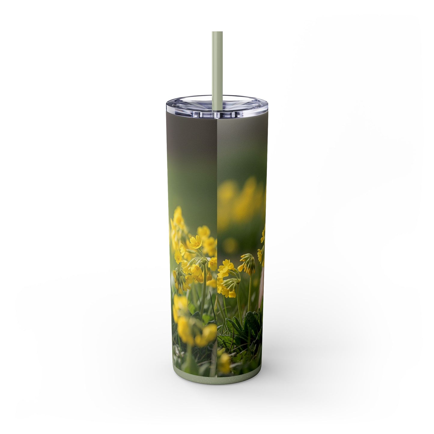 Norfolk Terrier Skinny Tumbler with Straw, 20oz
