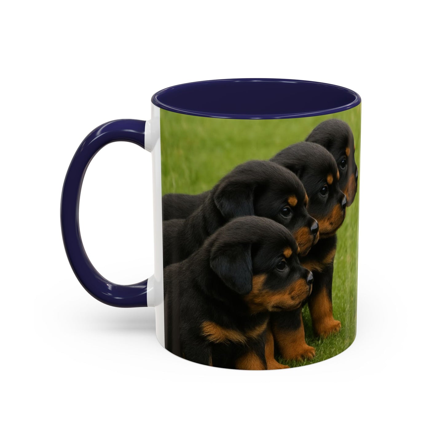 Rottweiler puppies Accent Coffee Mug - Perfect Gift for Dog Lovers
