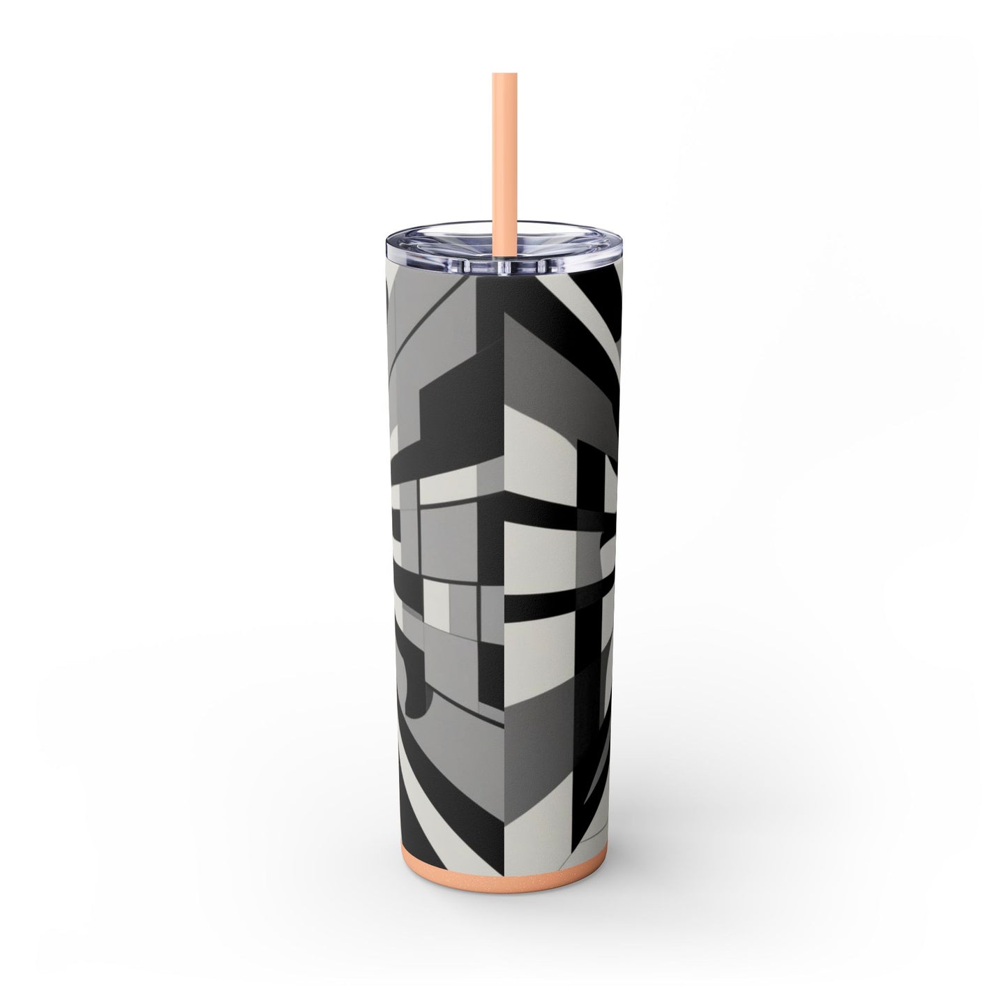 Optical Illusion Skinny Tumbler with Straw, 20oz