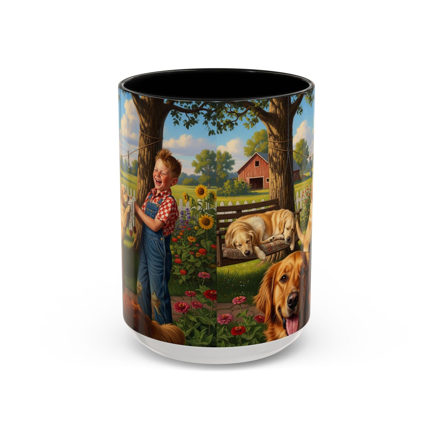 Golden Retriever Accent Coffee Mug - Perfect Gift for Dog Lovers