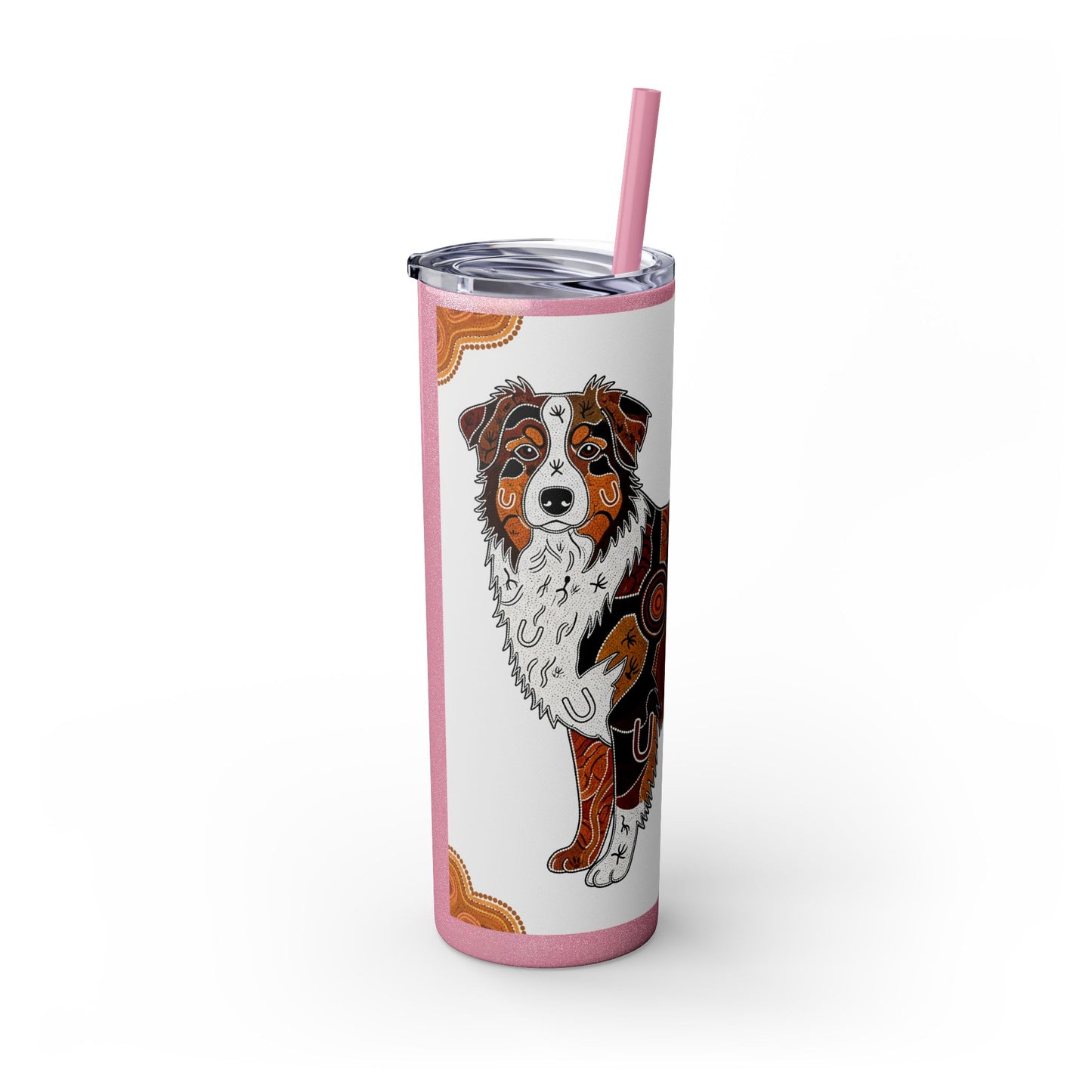 Australian Shepherd Skinny Tumbler with Straw, 20oz