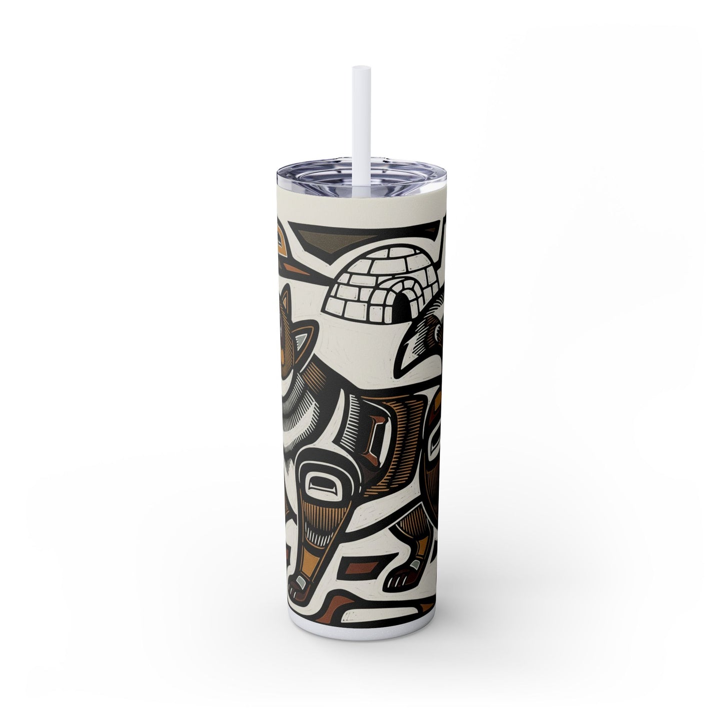 Canadian Eskimo Dog Tumbler with Straw, 20oz