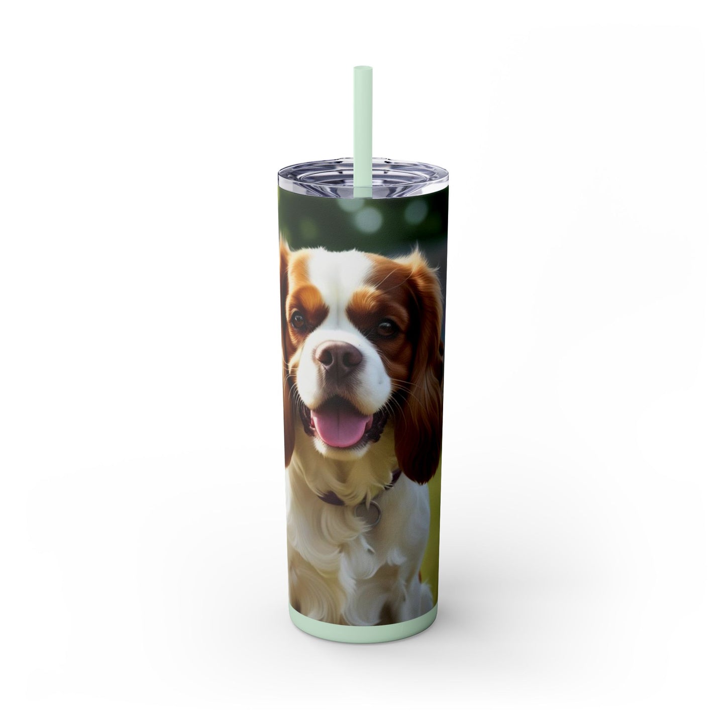 King Charles Spaniel Tumbler with Straw, 20oz