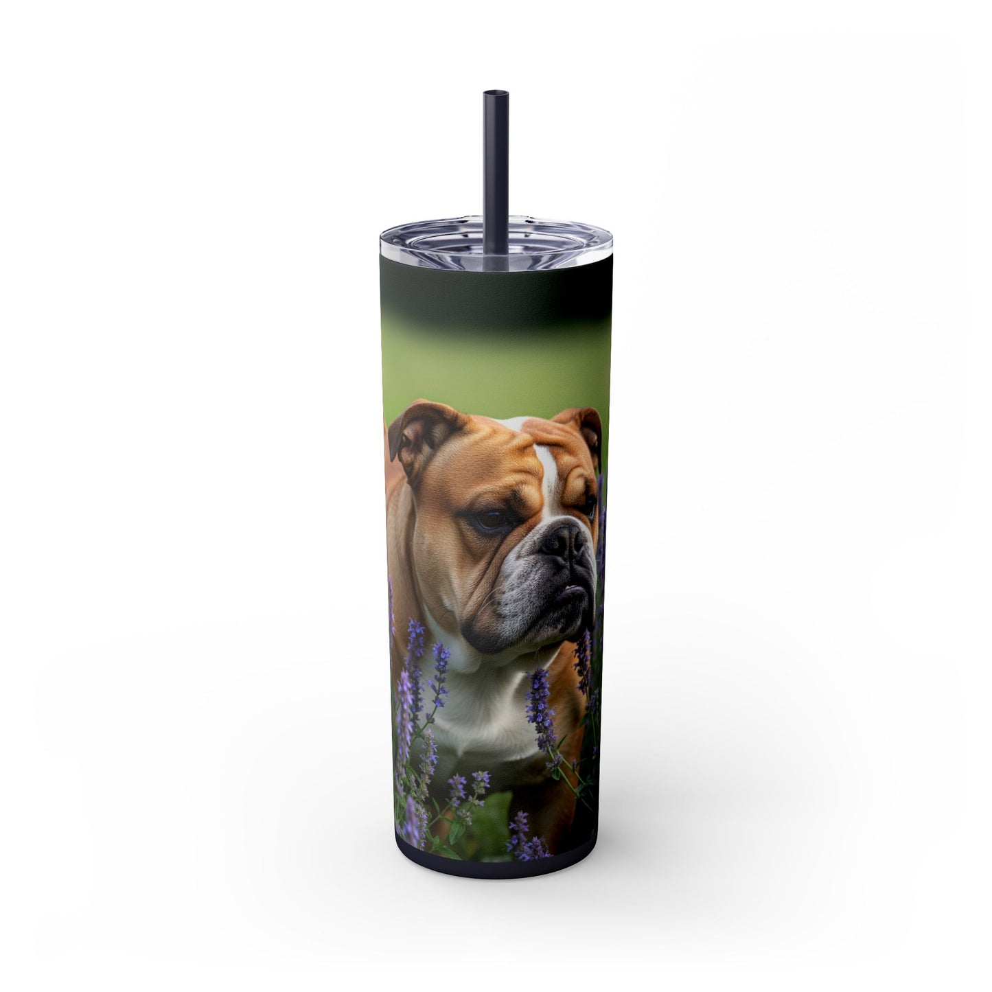 British Bulldog Tumbler with Straw, 20oz