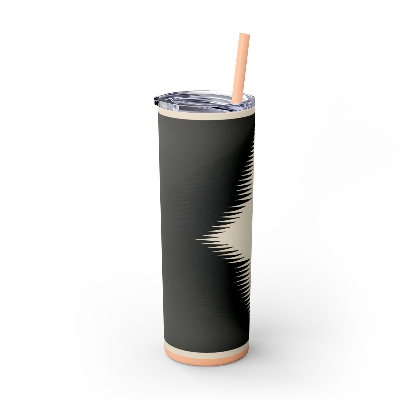 Optical Illusion Skinny Tumbler with Straw, 20oz