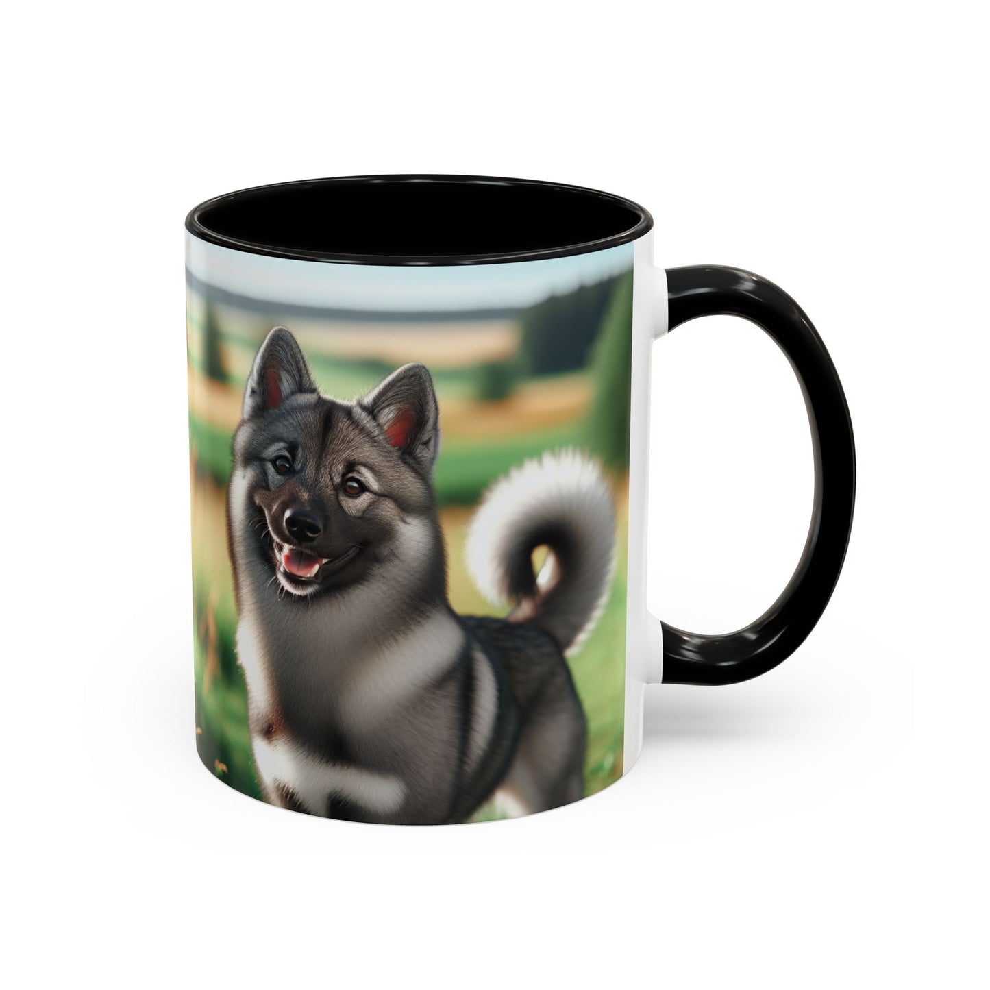 Norwegian Elkhound Accent Coffee Mug - Perfect Gift for Dog Lovers