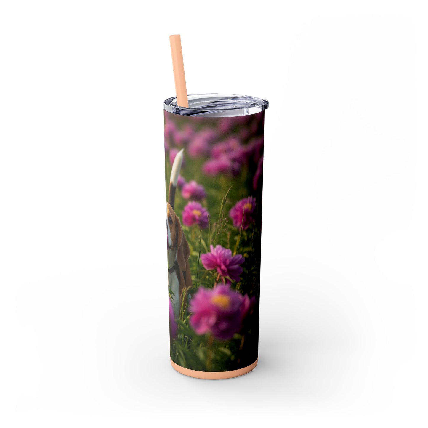 Beagle Skinny Tumbler with Straw, 20oz