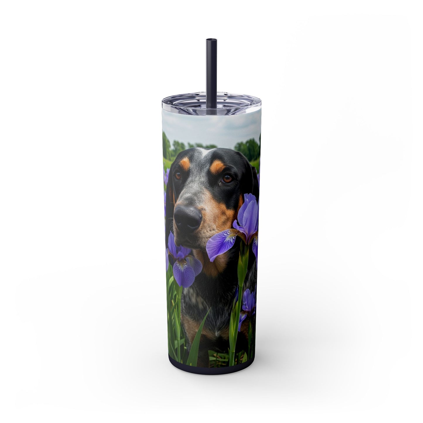 Bluetick Coonhound Tumbler with Straw, 20oz