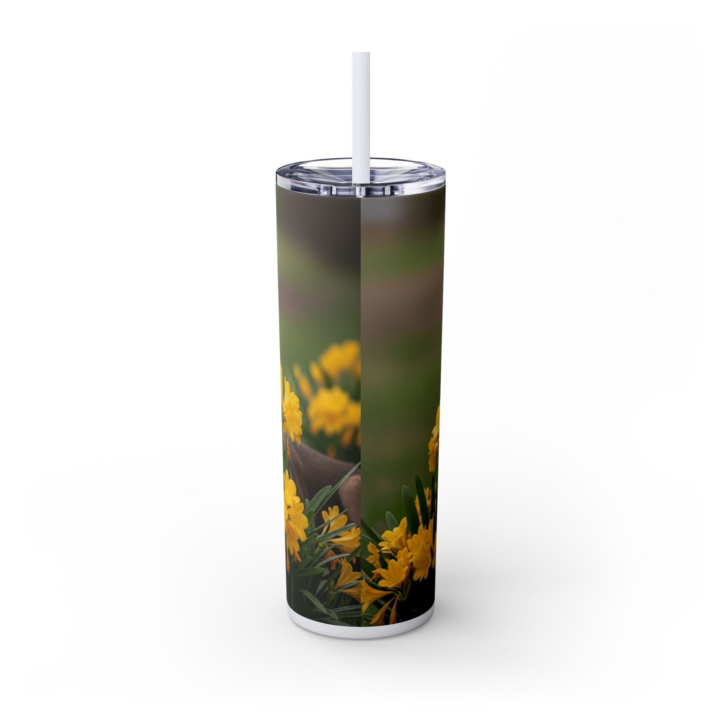 Sloughi Skinny Tumbler with Straw, 20oz