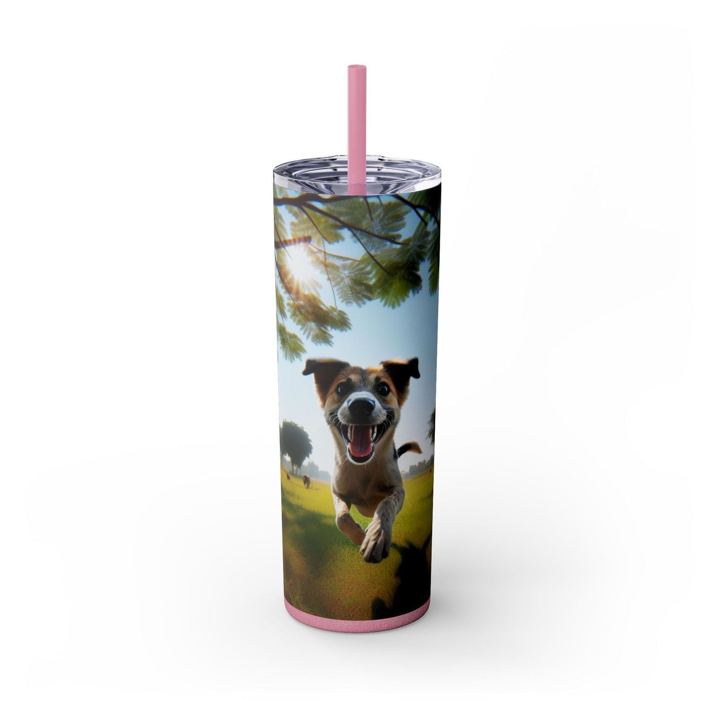Indian Pariah Dog Tumbler with Straw, 20oz