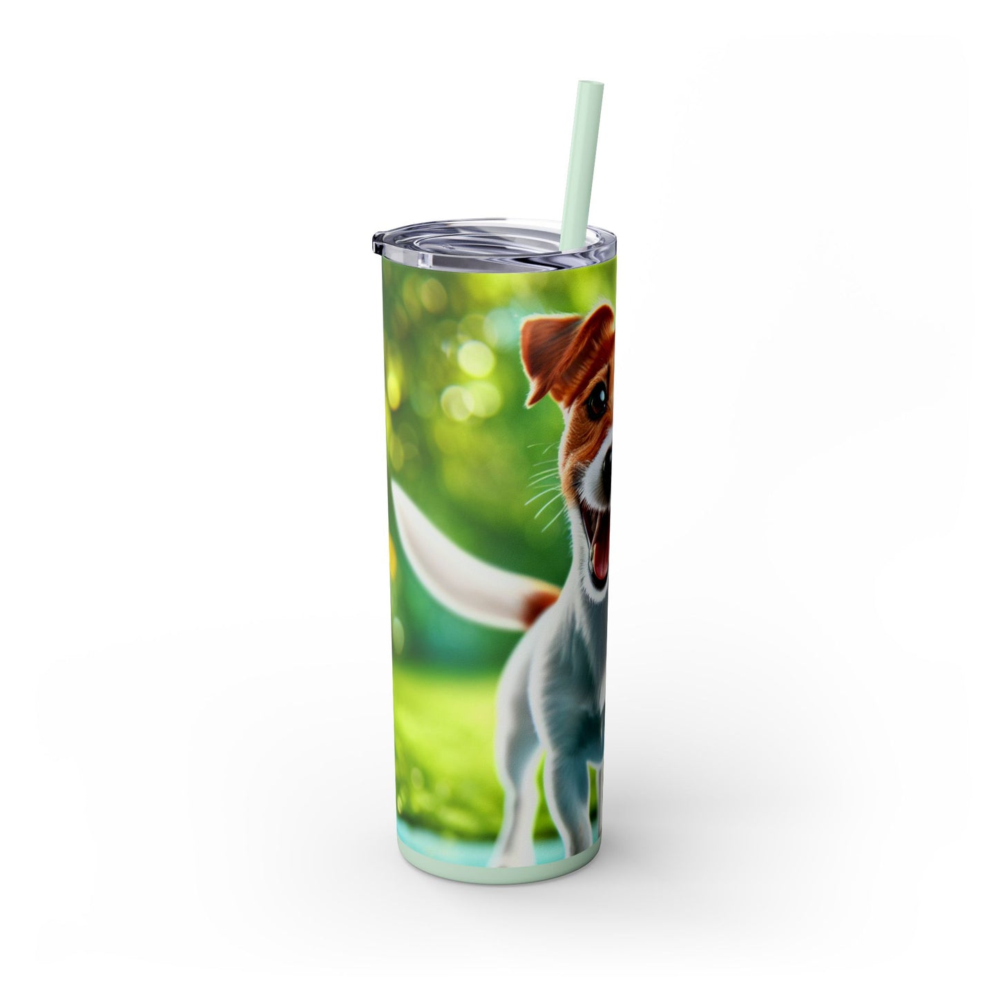 Jack Russell Terrier Tumbler with Straw, 20oz