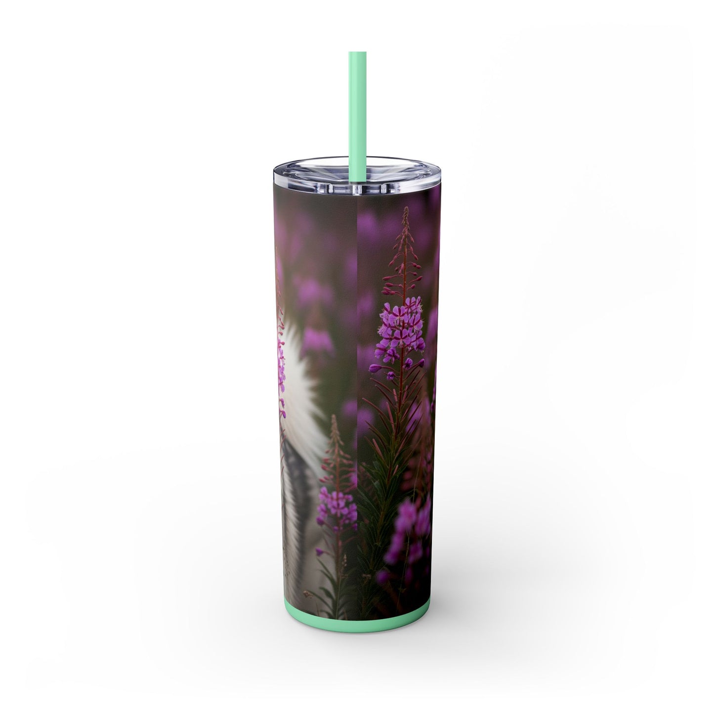 Alaskan Malamute Skinny Tumbler with Straw, 20oz