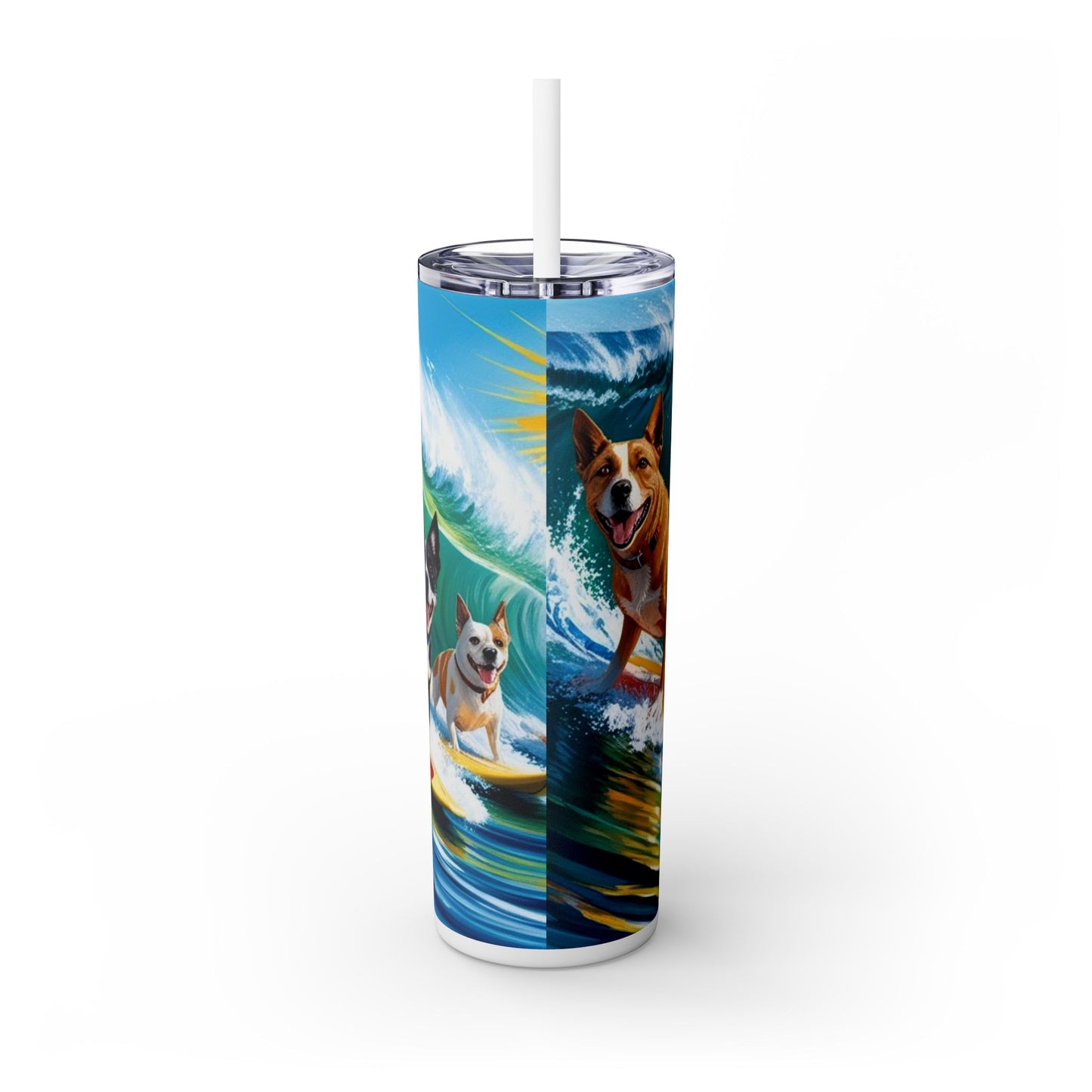 Surf Dogs Tumbler with Straw, 20oz