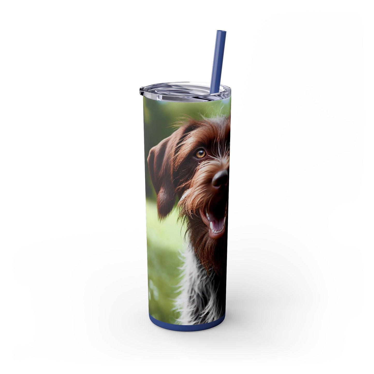 Wirehaired Slovakian Pointer Skinny Tumbler with Straw, 20oz