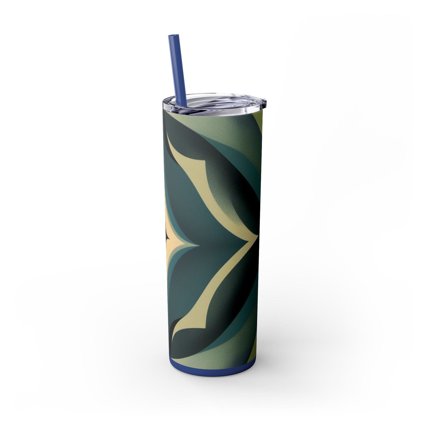 Optical Illusion Skinny Tumbler with Straw, 20oz