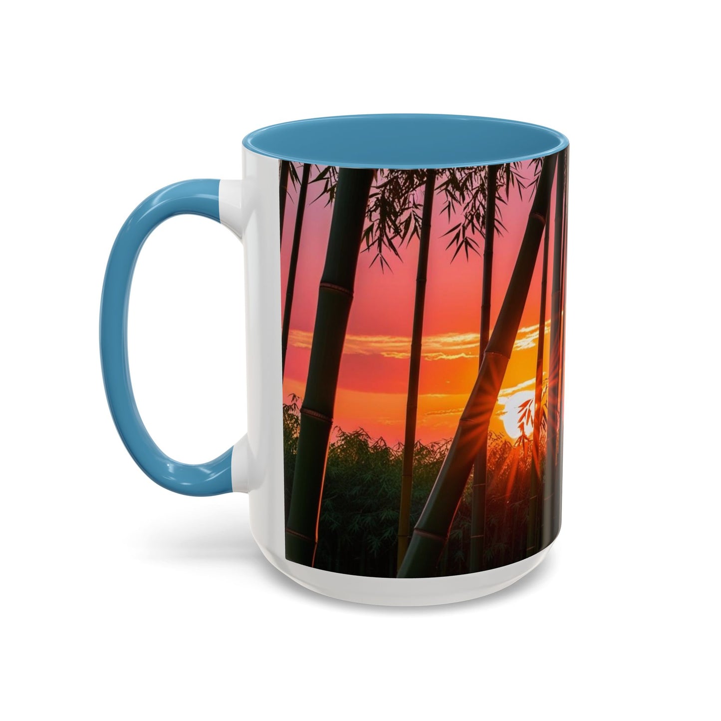 Bamboo Forest Sunrise Accent Coffee Mug - Perfect Gift for Dog Lovers