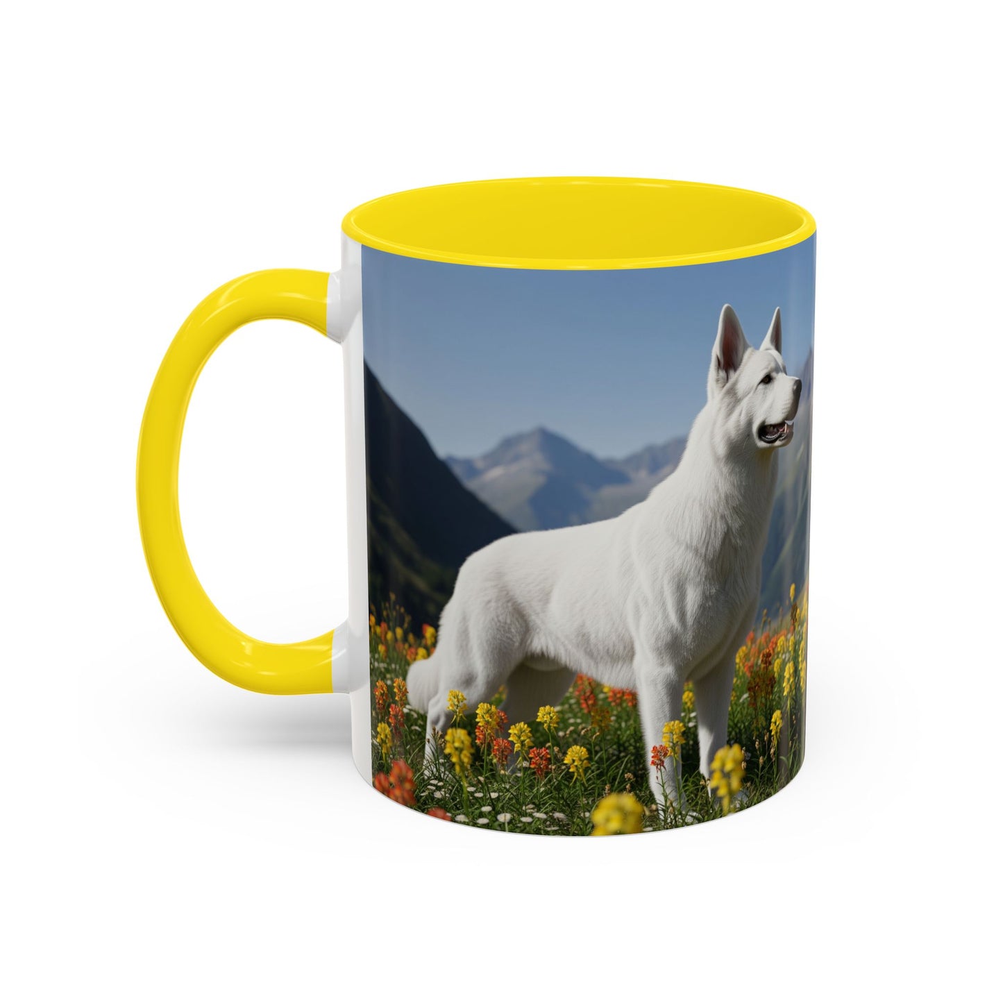 White Swiss Shepherd Dog Accent Coffee Mug - Perfect Gift for Dog Lovers