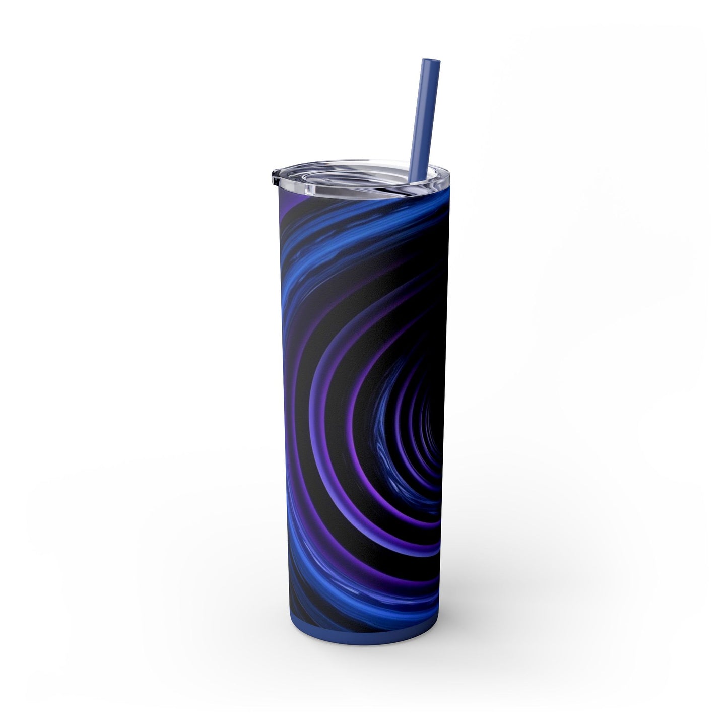 Optical Illusion Skinny Tumbler with Straw, 20oz