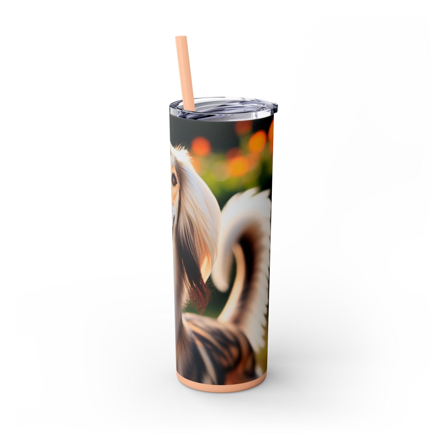 Saluki Skinny Tumbler with Straw, 20oz