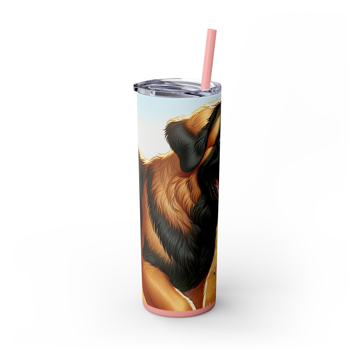 Spanish Mastiff Skinny Tumbler with Straw, 20oz
