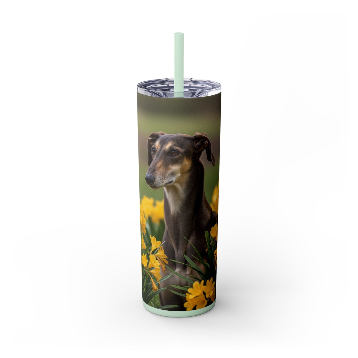 Sloughi Skinny Tumbler with Straw, 20oz