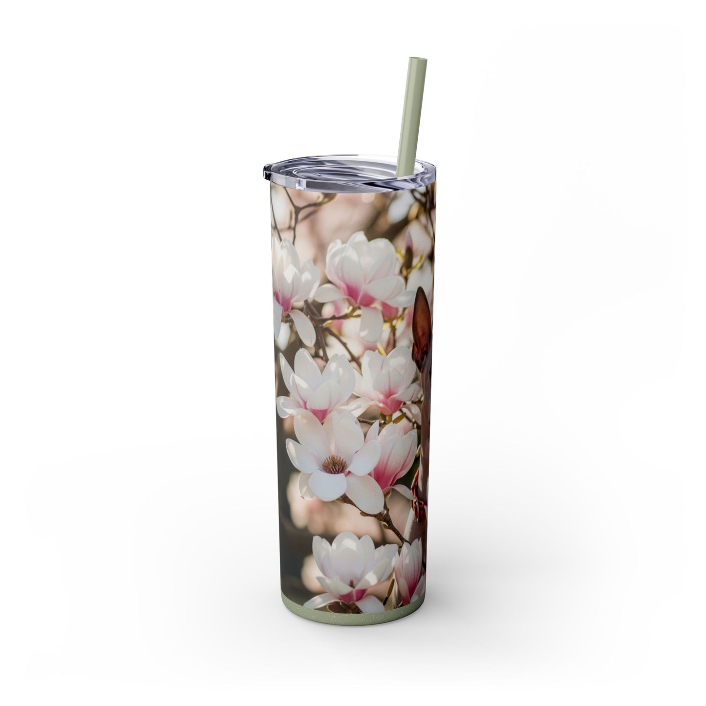 American Hairless Terrier Skinny Tumbler with Straw, 20oz