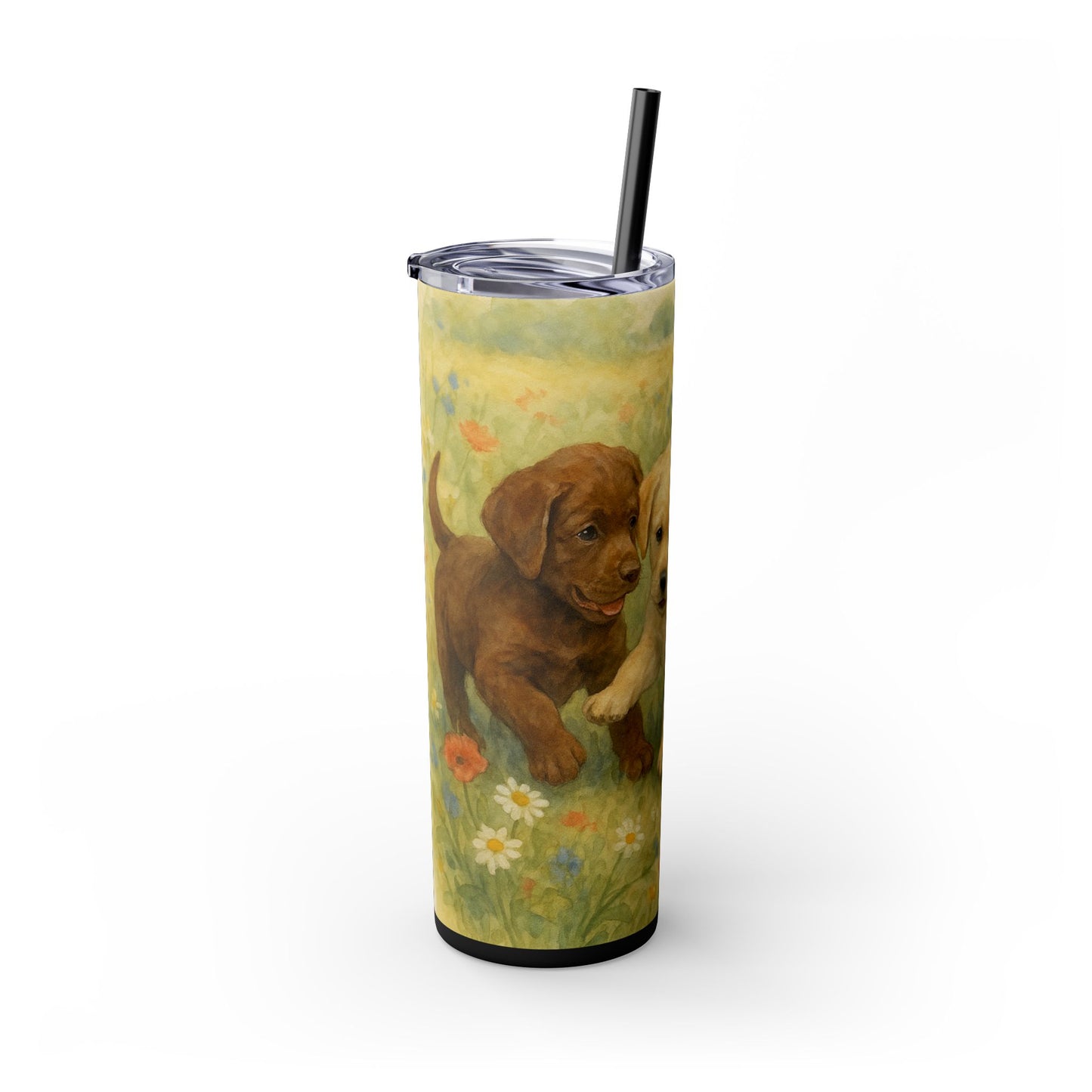 Labrador Retriever puppies Tumbler with Straw, 20oz
