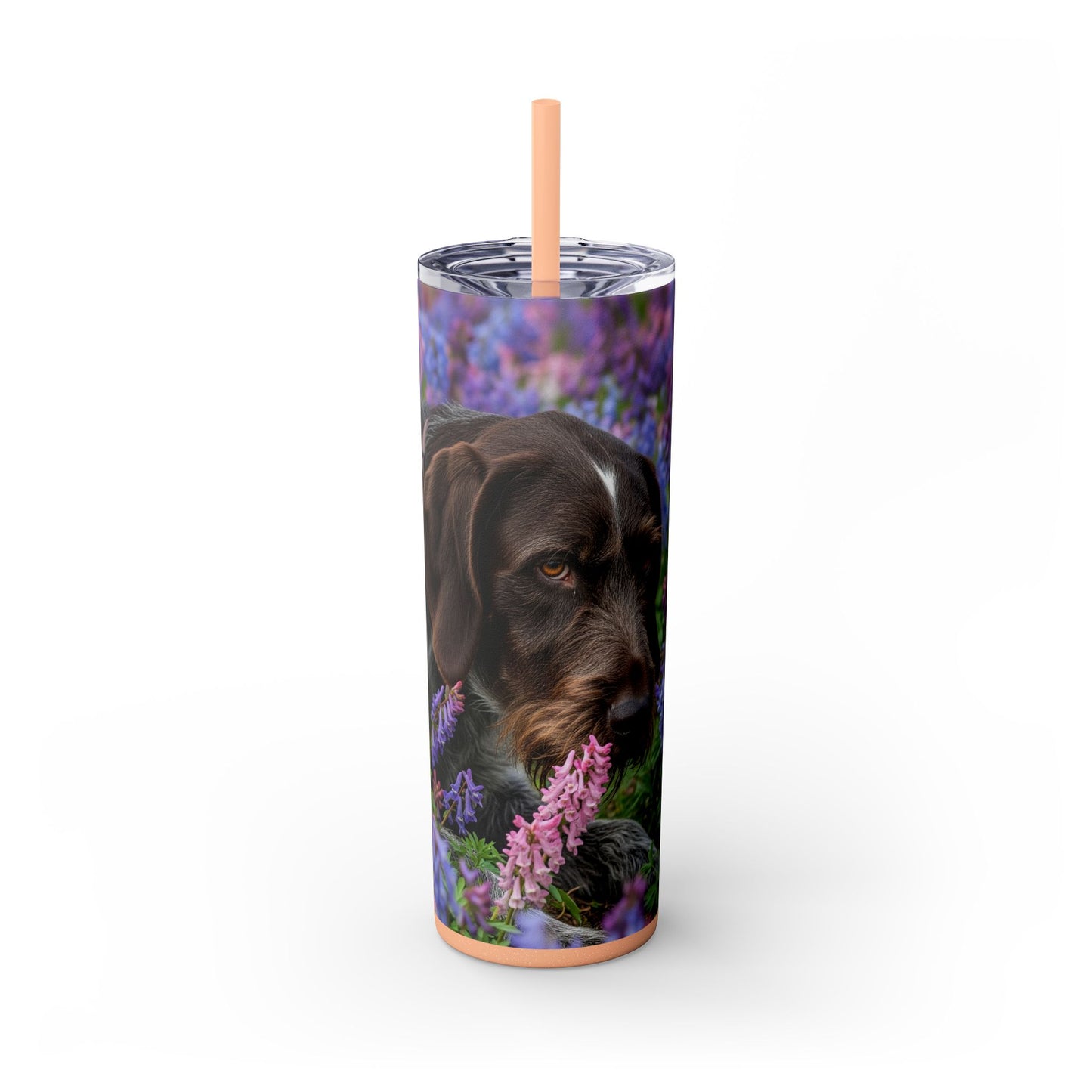 Wirehaired Slovakian Pointer Skinny Tumbler with Straw, 20oz