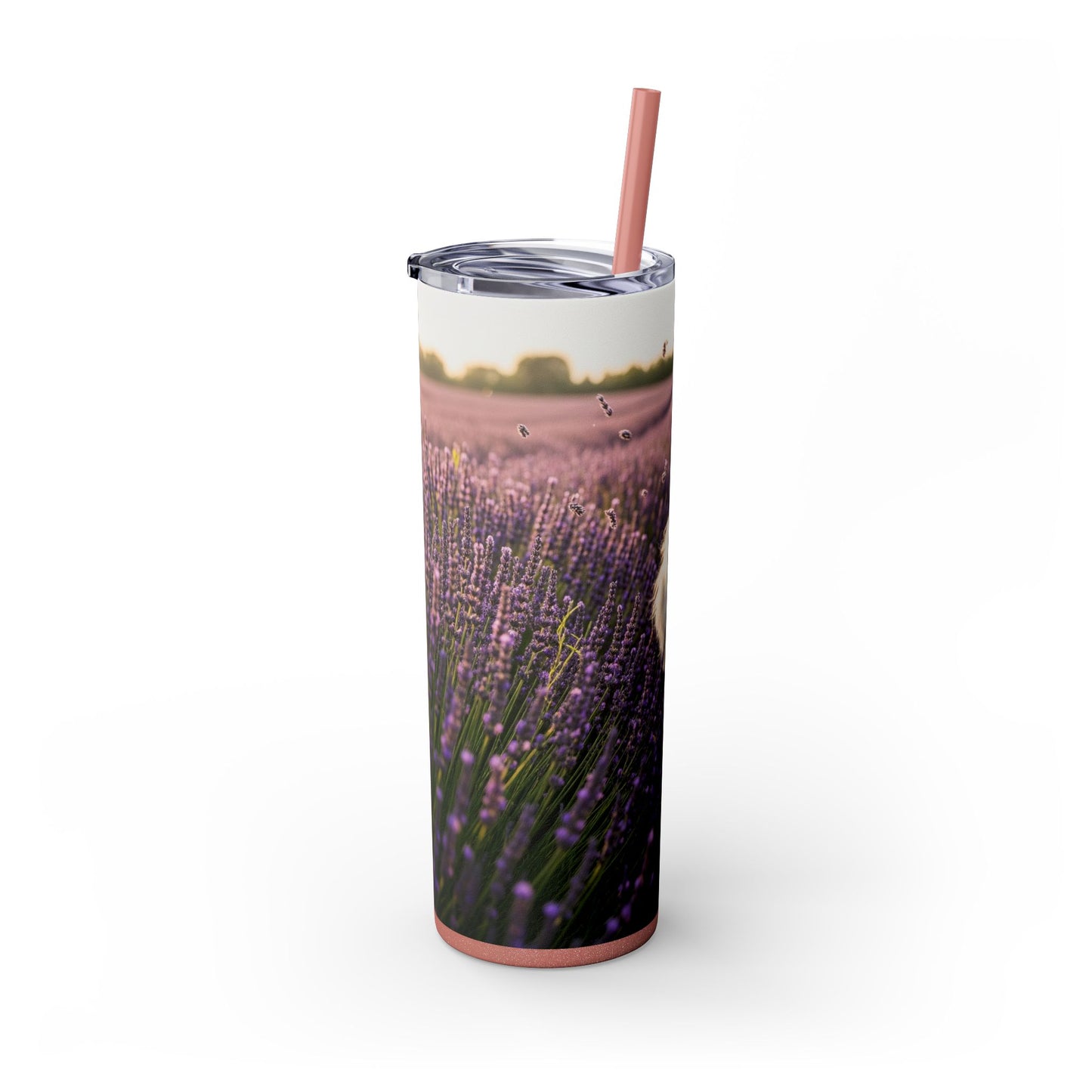 Poodle Skinny Tumbler with Straw, 20oz