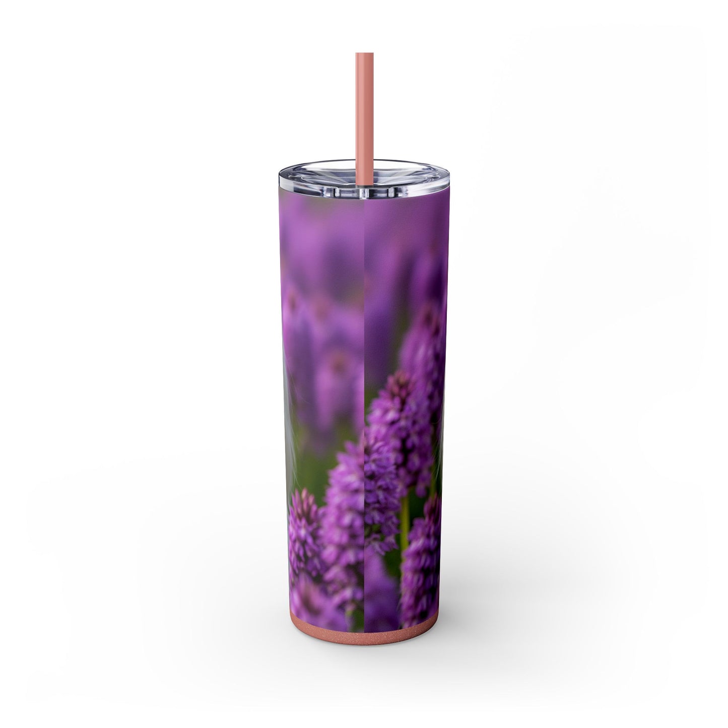 Maltese Skinny Tumbler with Straw, 20oz