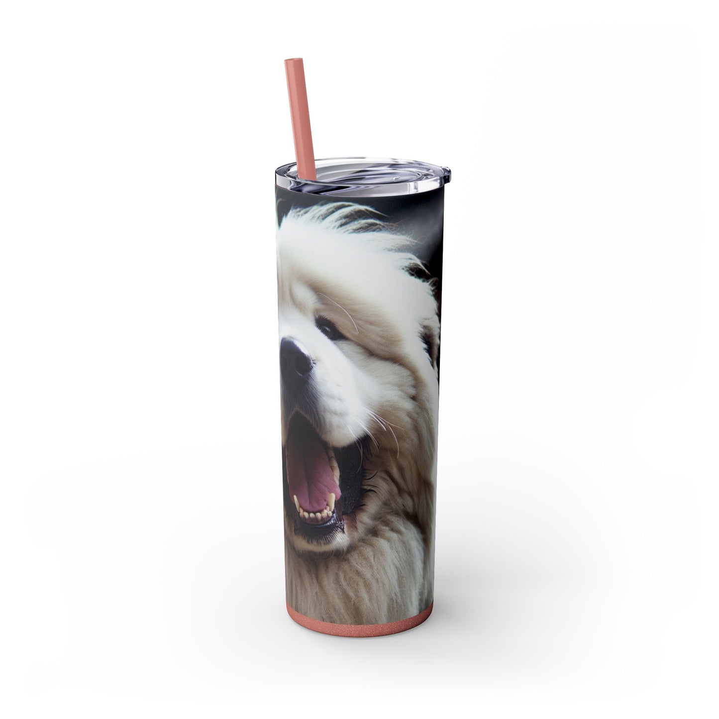 Tatra Shepherd Dog Skinny Tumbler with Straw, 20oz